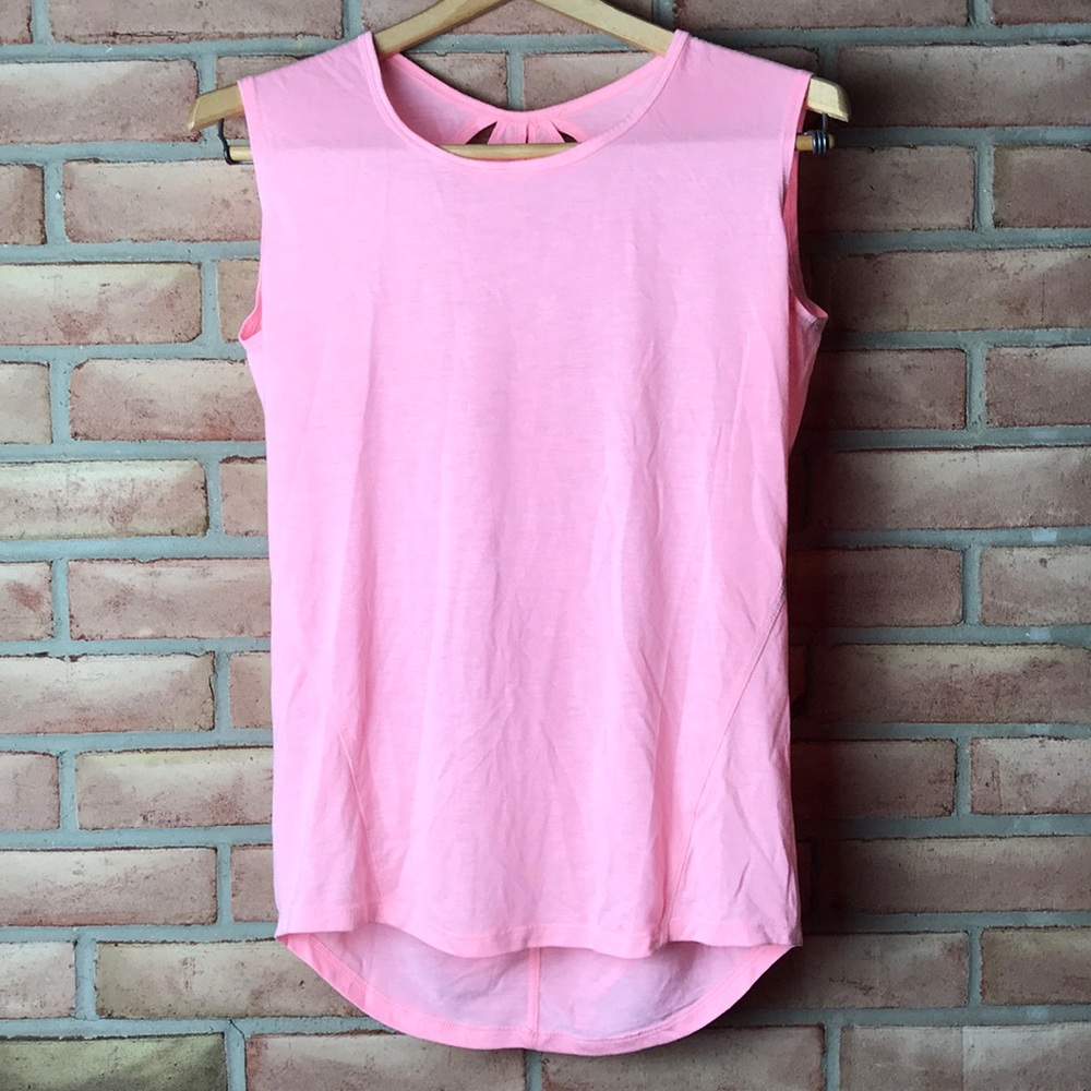 Gaiam size S pink, sleeveless top w/cute back